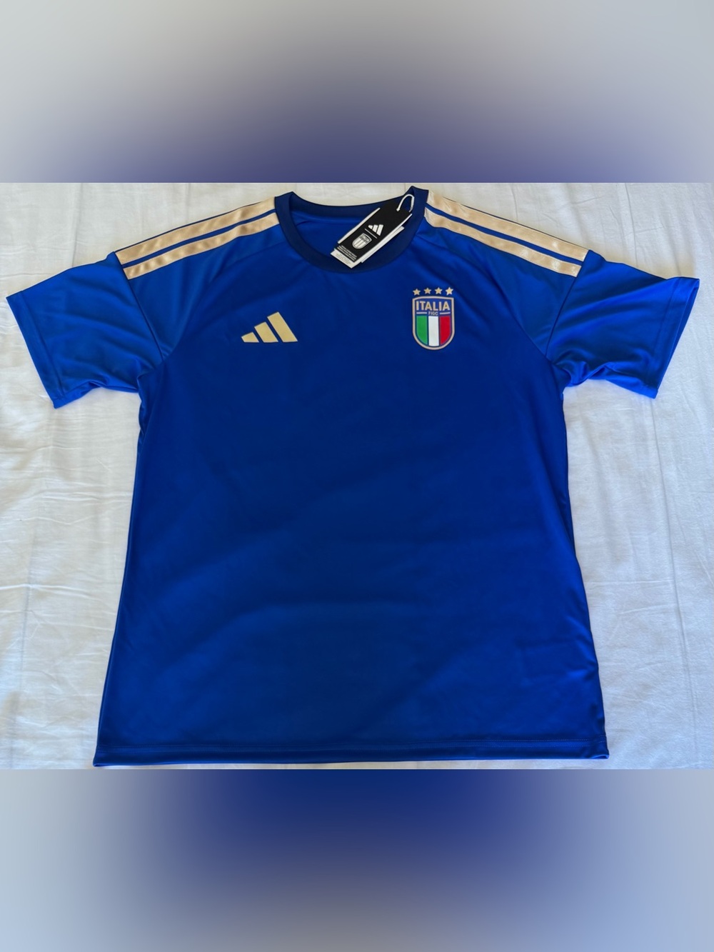 Adidas FIGC Italia National Team Soccer Jersey Fan Issue JY7588 Men’s Sz: Medium